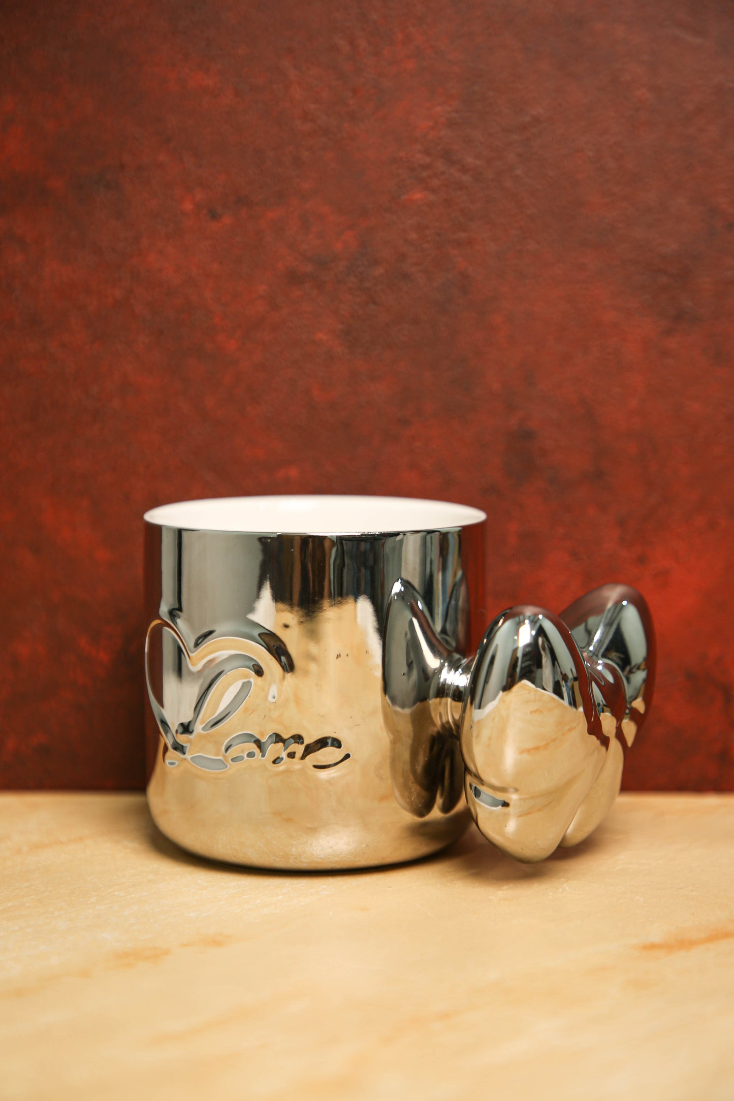 Luxe Chrome bow Mug