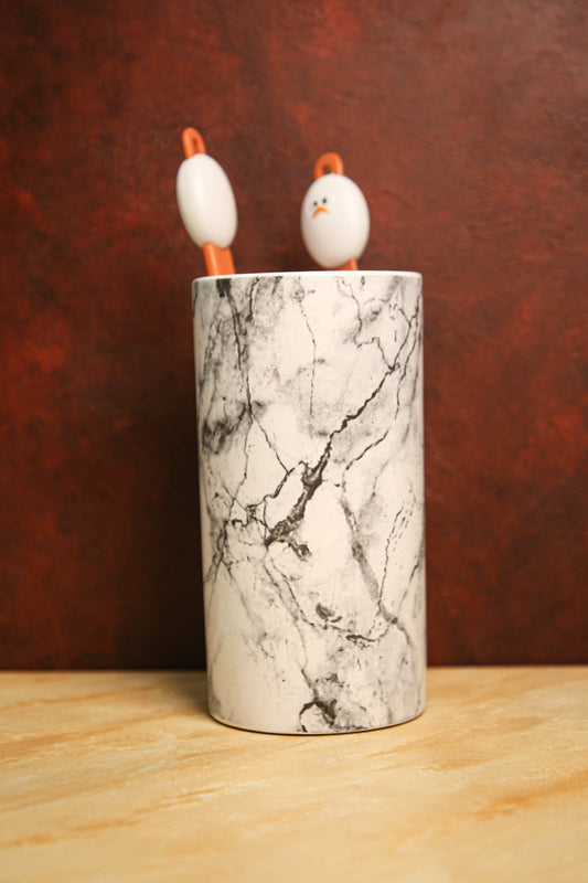 Ceramic marble utensils holder