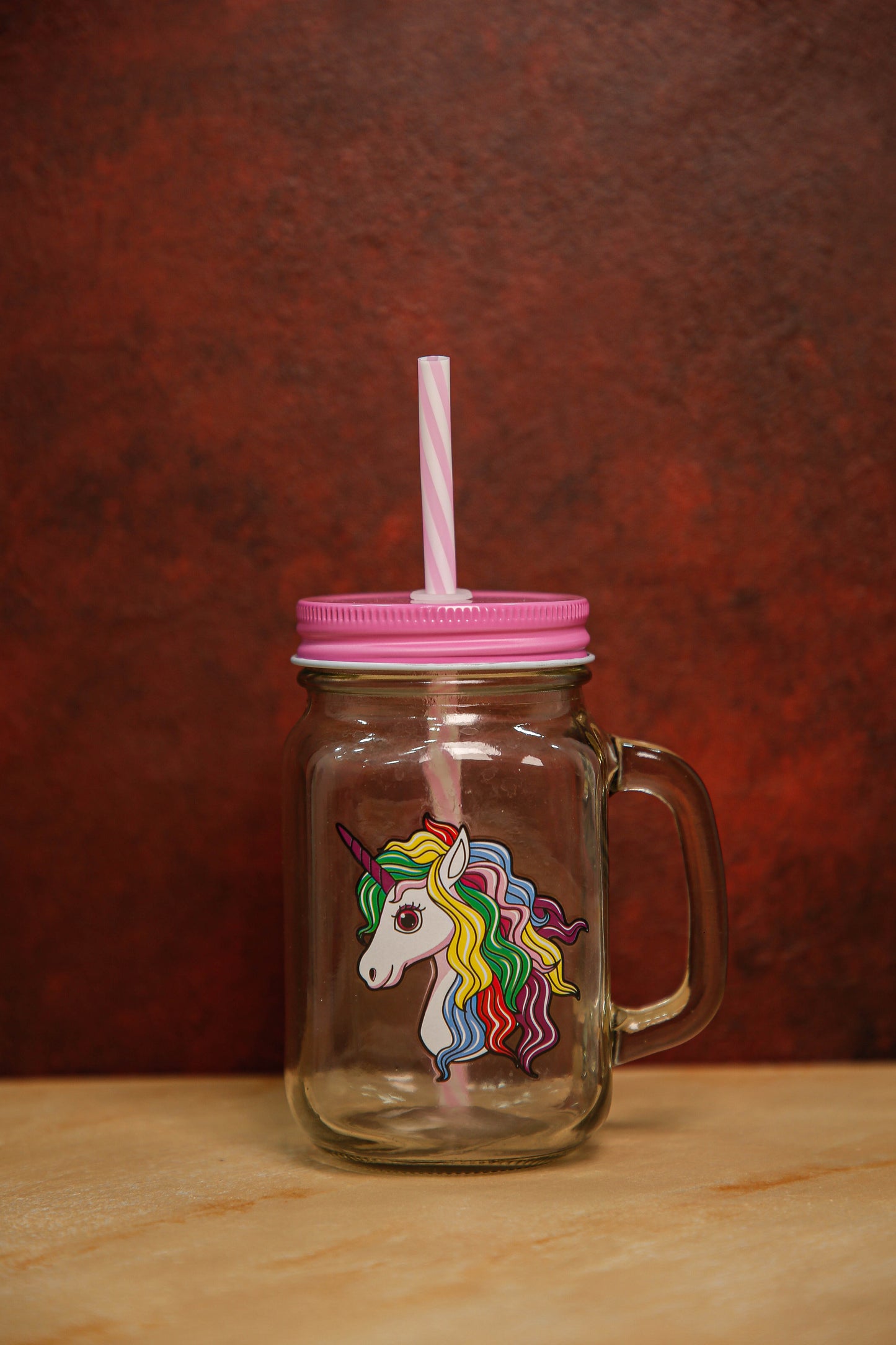 Unicorn glass jar