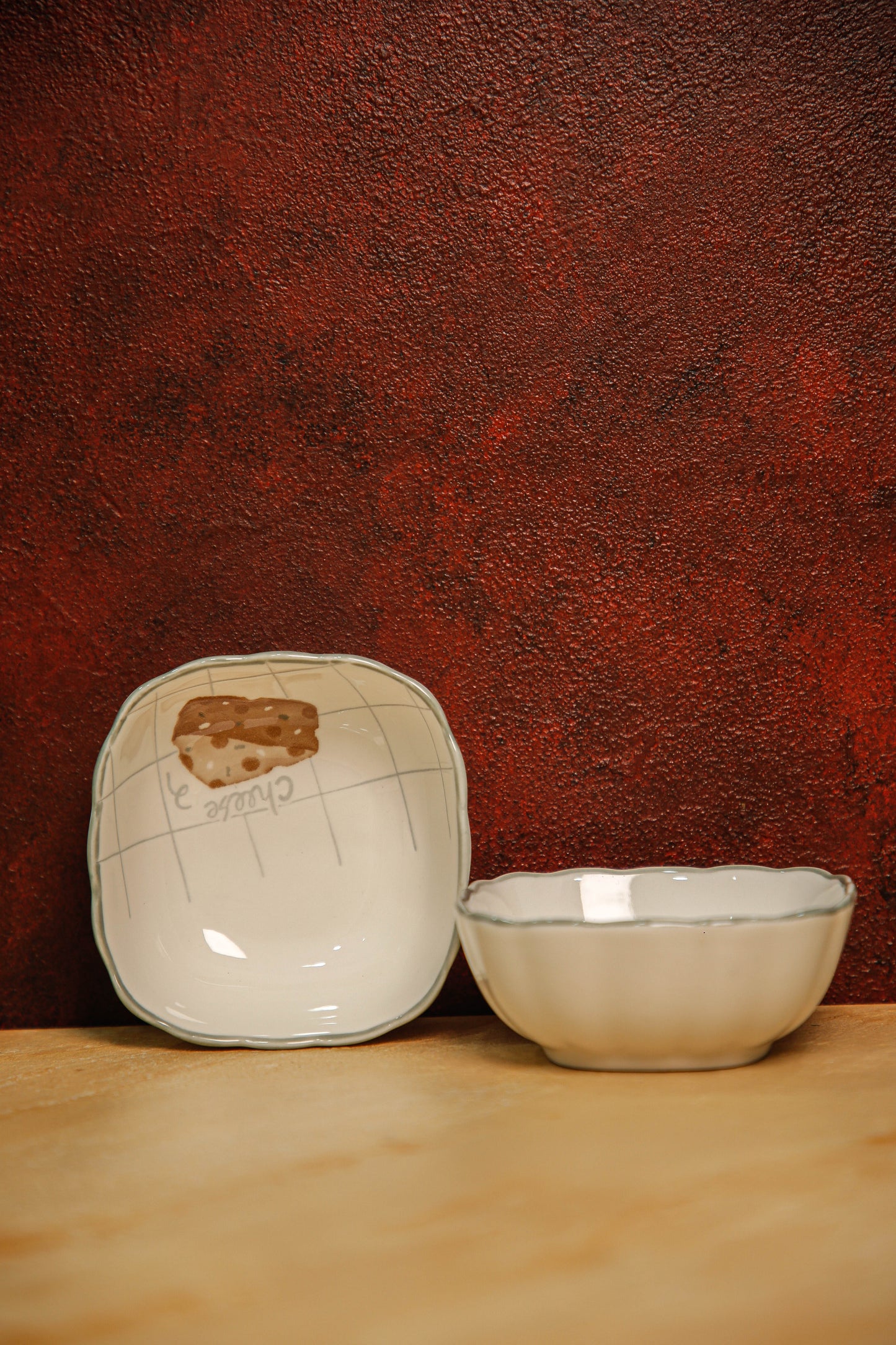 Graphic dip bowl set