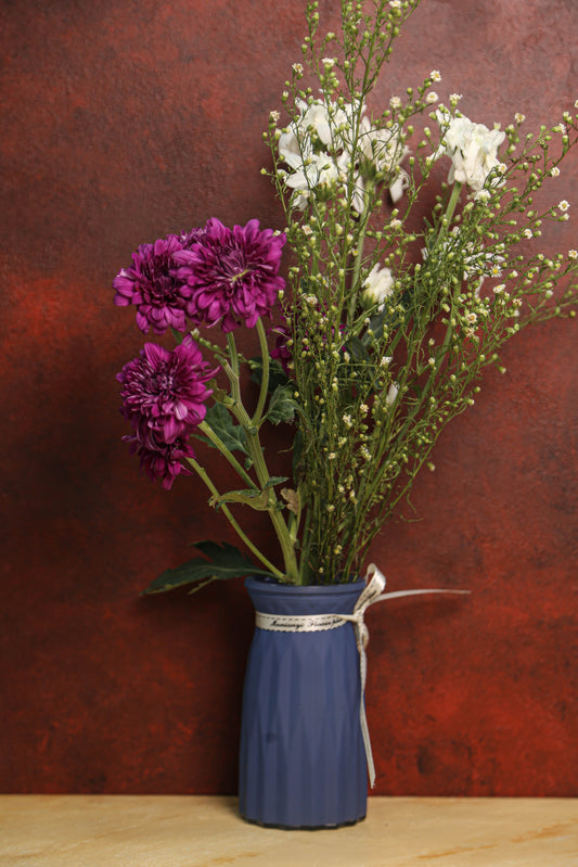 Midnight Blue Glass Vase - Vervok Collective