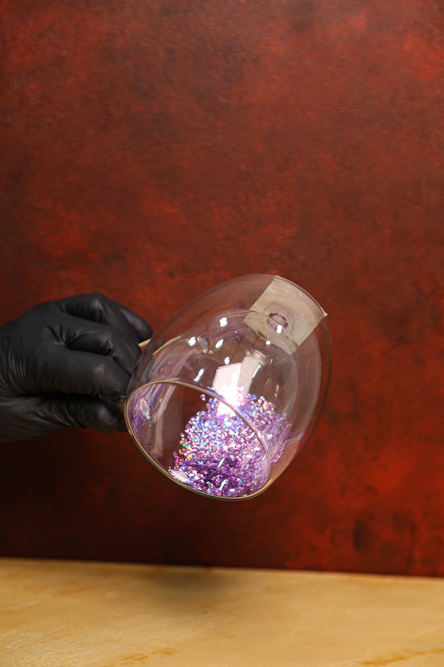 Violet Spark Glitter Glass Mug - Vervok Collective