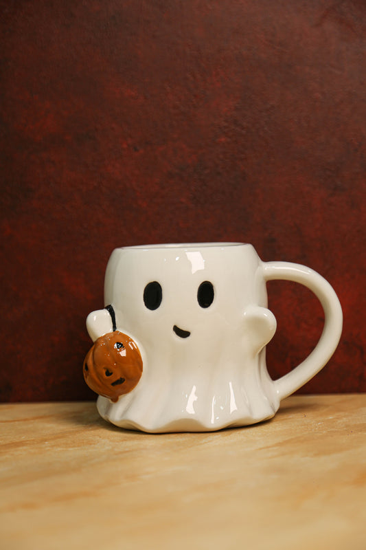 Ghost pumpkin mug