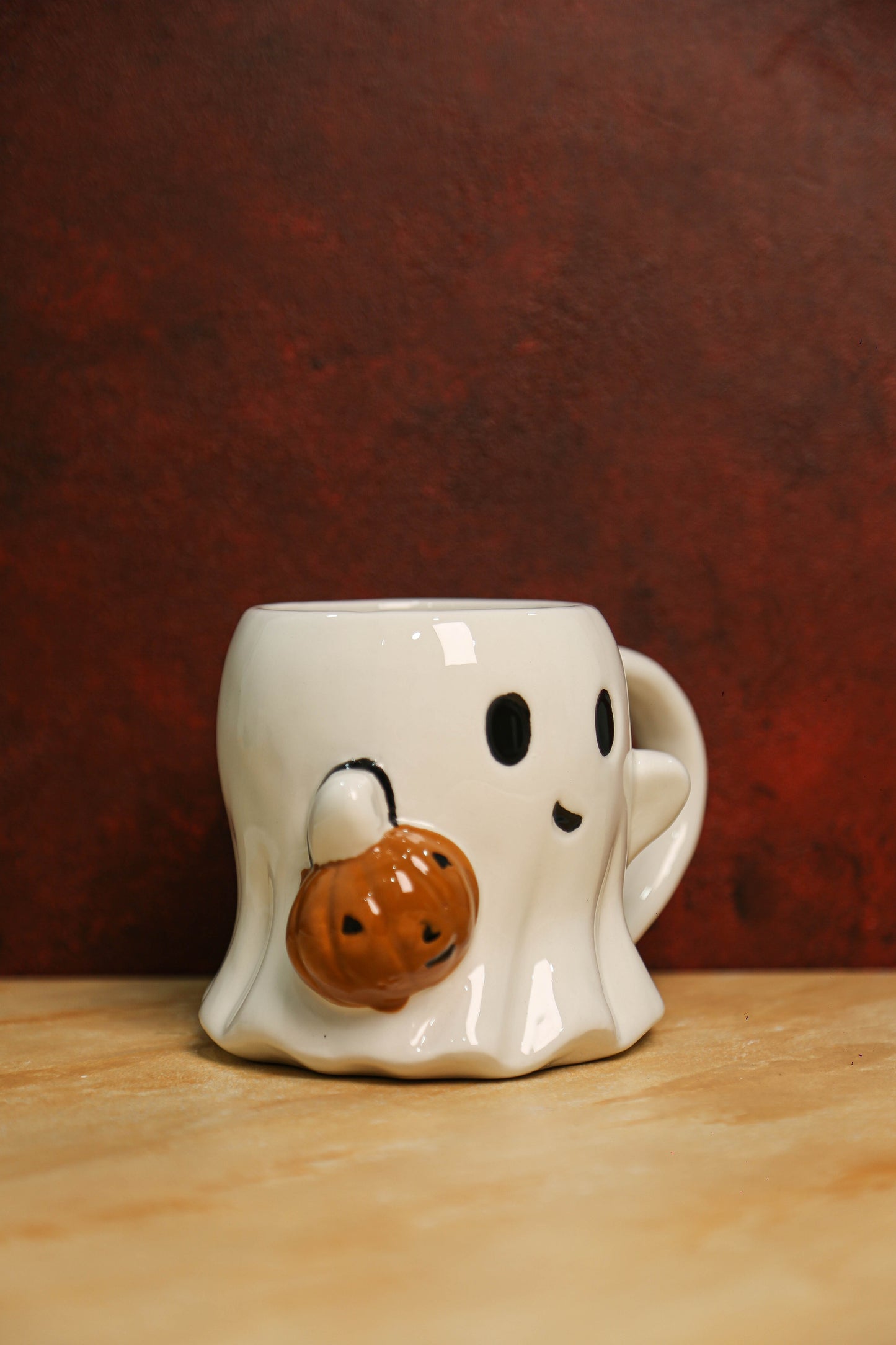 Ghost pumpkin mug