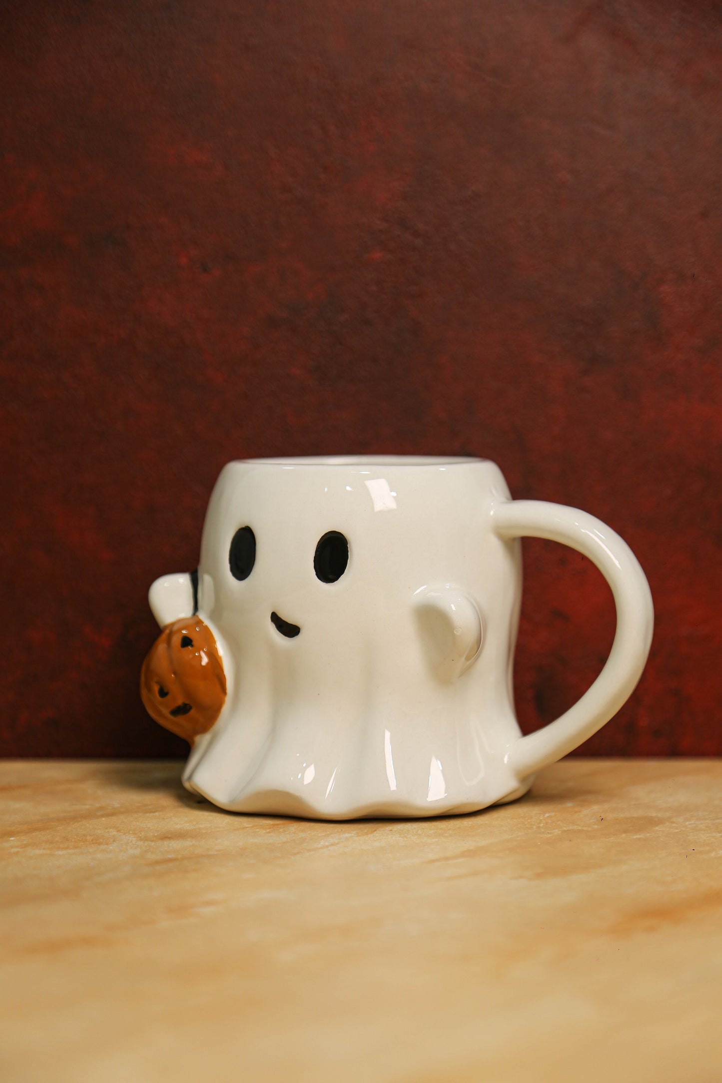 Ghost pumpkin mug