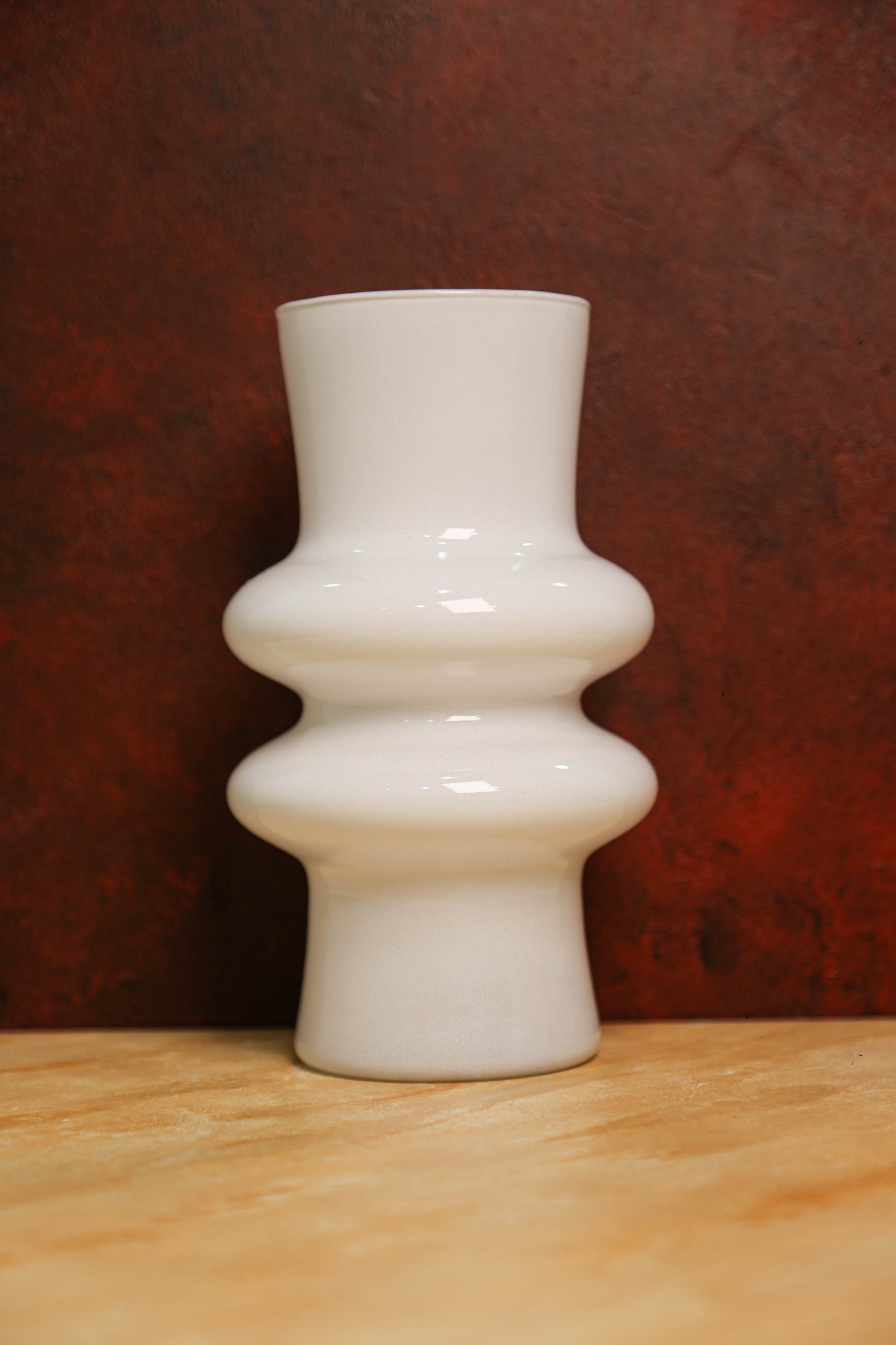 White Cascade Glass Vase