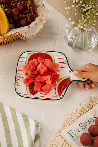 Melon handle plate