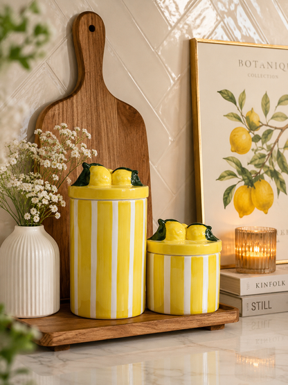 2 Pack Lemon Canister Set