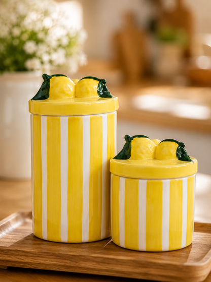 2 Pack Lemon Canister Set