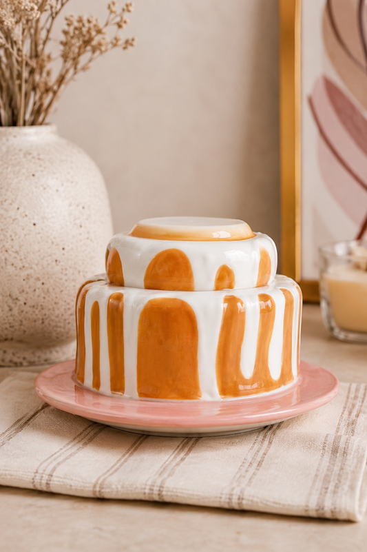 Cinnamon Roll Ceramic Candle