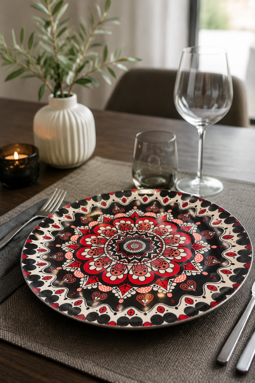 Black Mandela Plate
