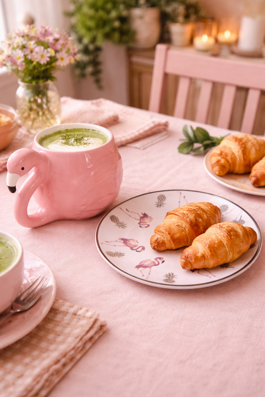 Flamingo cake plate