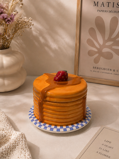 Ceramic Pancake candle