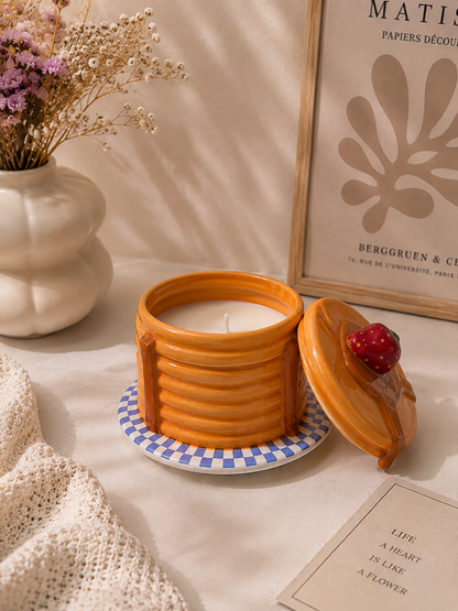 Ceramic Pancake candle