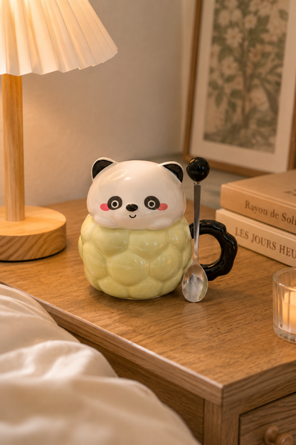 Fluffy panda mug