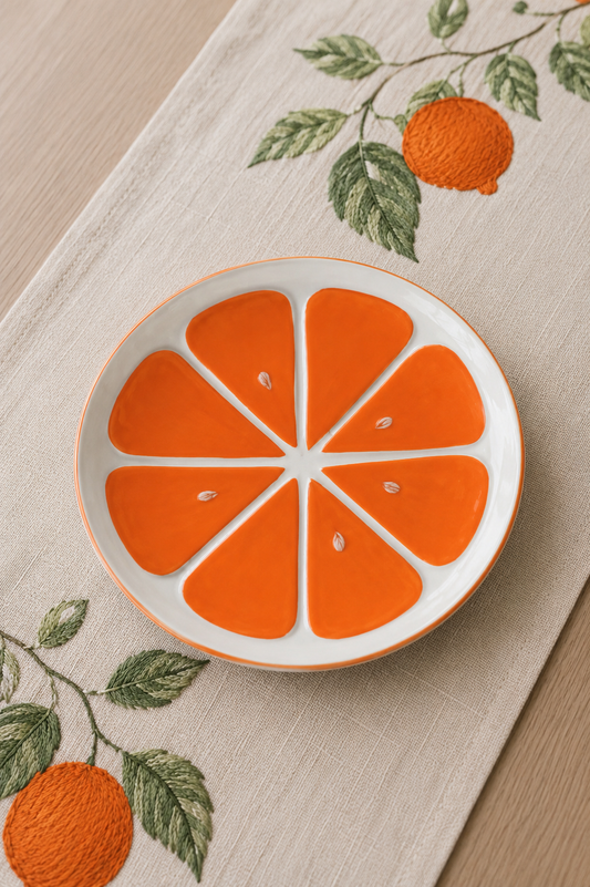 Ceramic orange plate