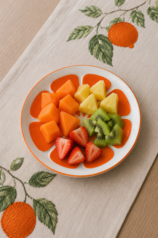 Ceramic orange plate