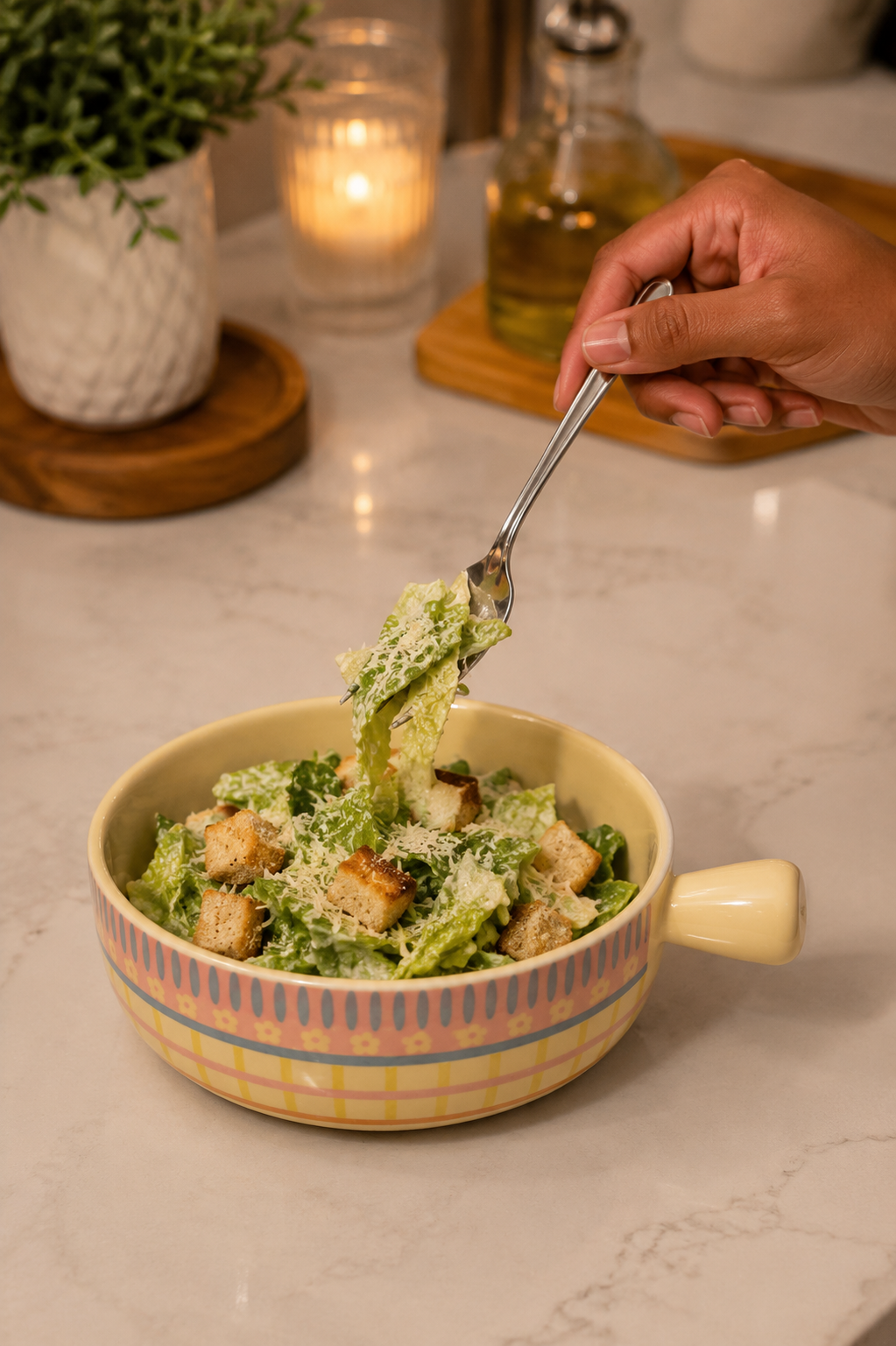 Ceramic designed handy bowl