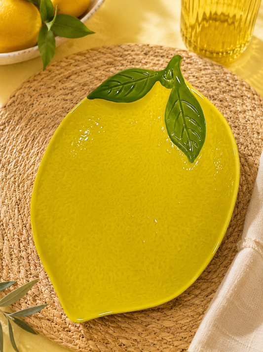 Lemon Shaped Ceramic Plate
