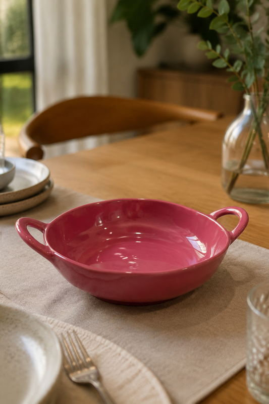 Glazed Pink Medium Bowl