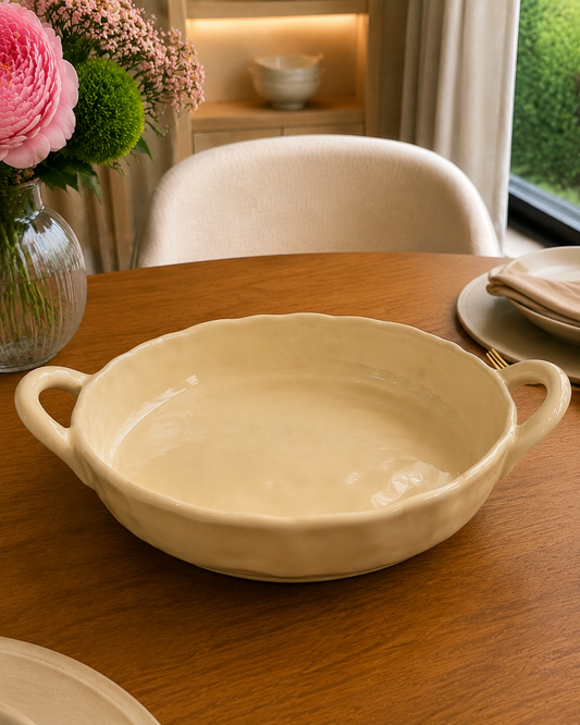 Classic White Large Serving Bowl