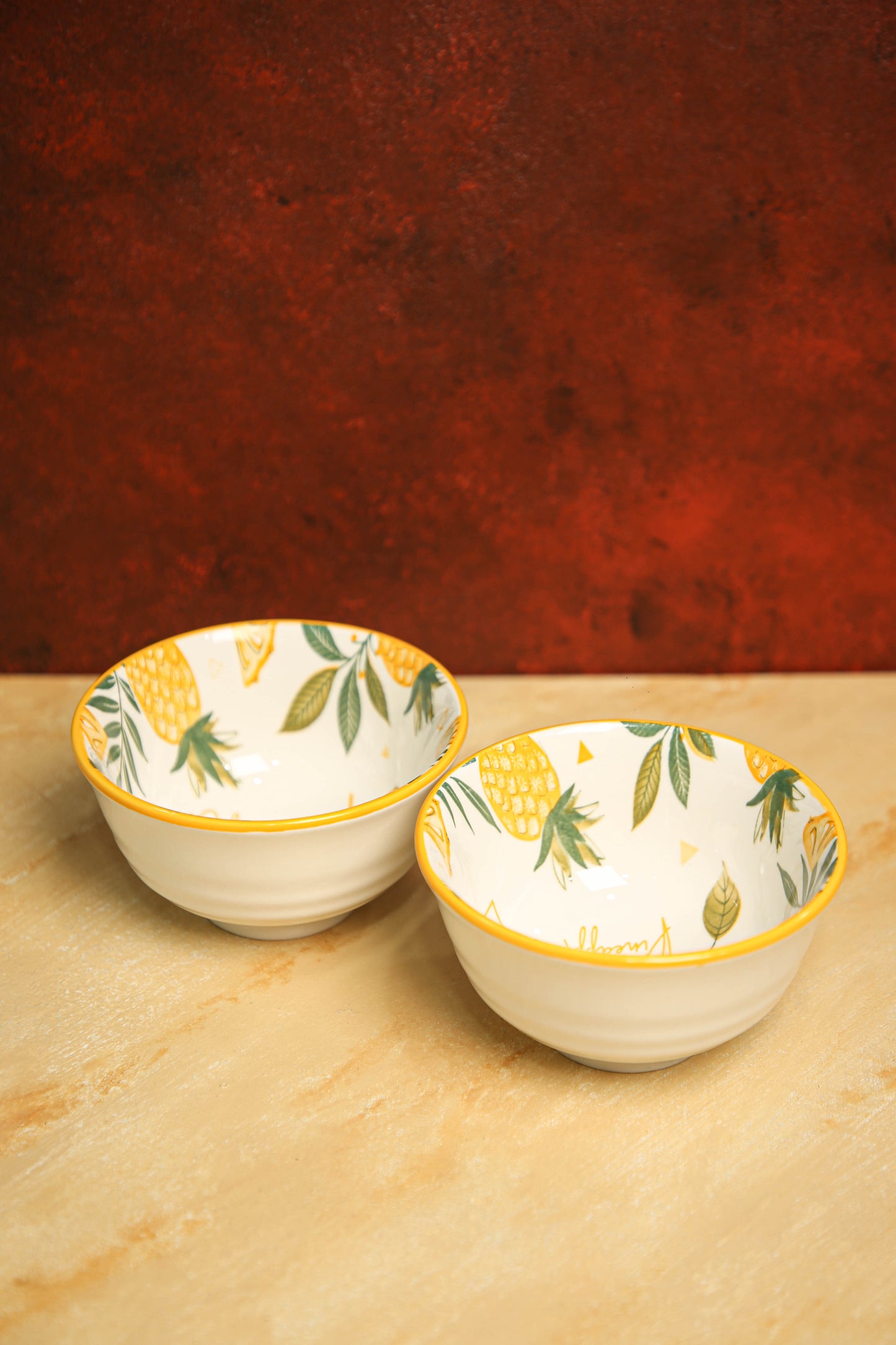 Pine & Gold Dessert Bowl Set