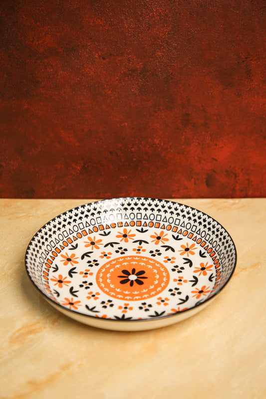 Orange Mandela Plate