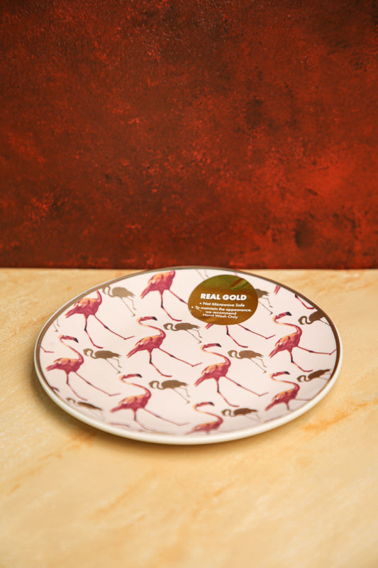 Flamingo cake plate