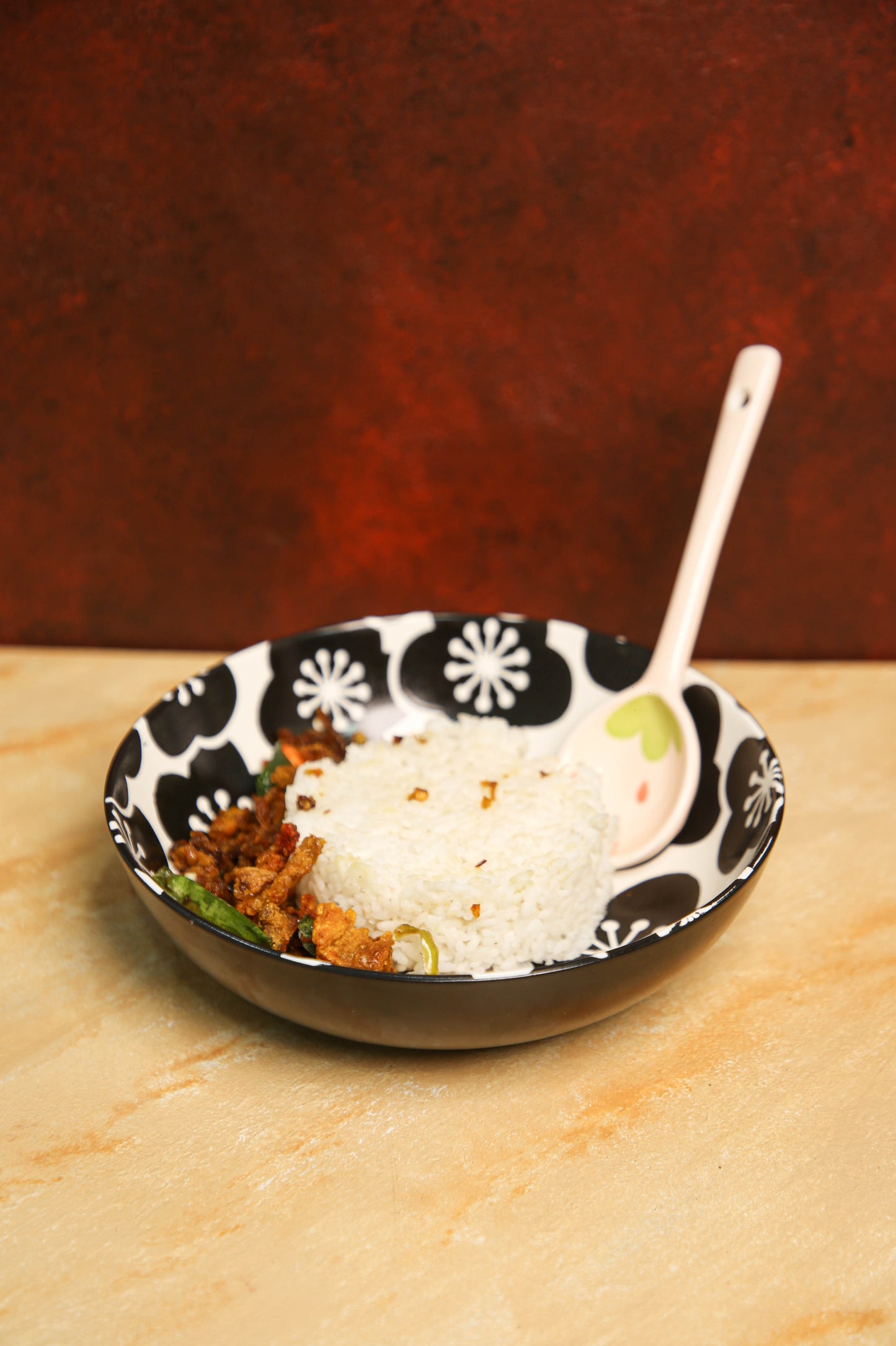 Noir Blossom Statement Bowl