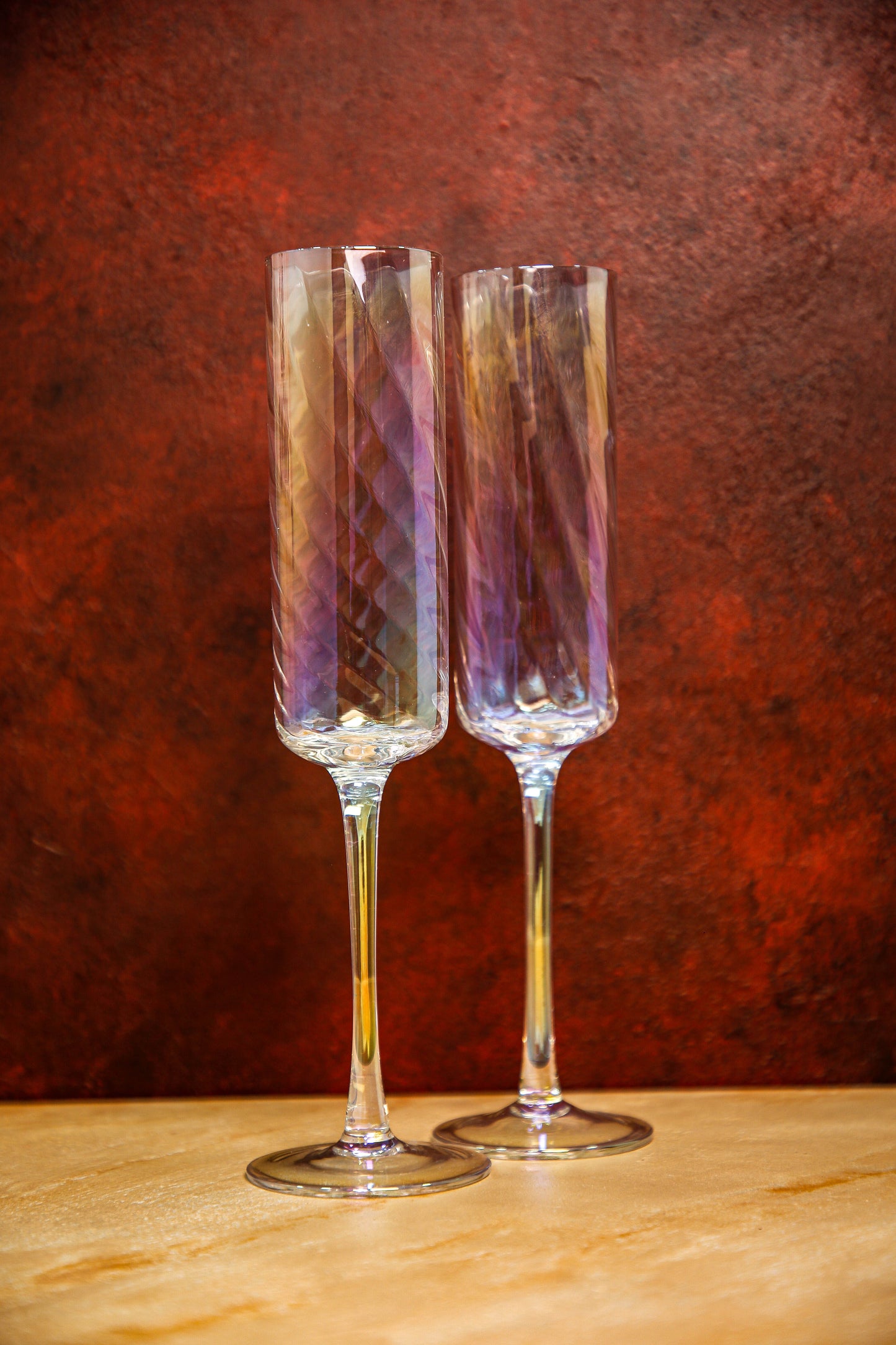 Crystal sparkle champagne flute