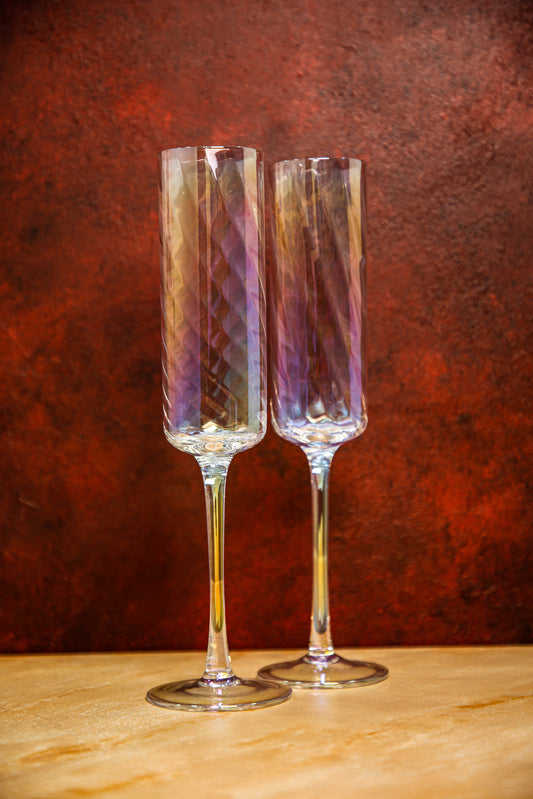 Crystal sparkle champagne flute