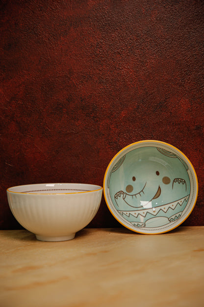 2 piece piggy bowl set