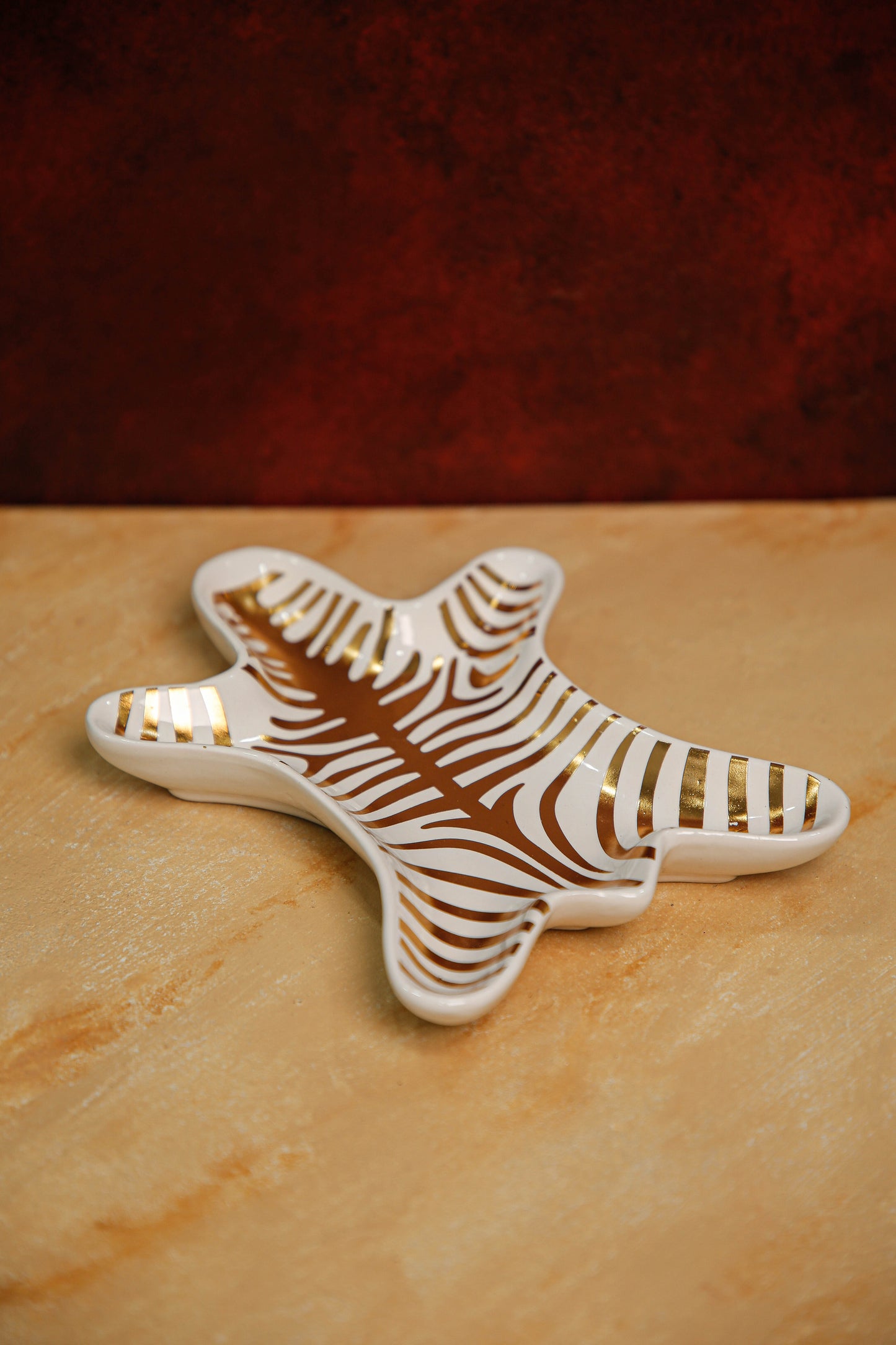 Gilded Zebra Jewelry Tray