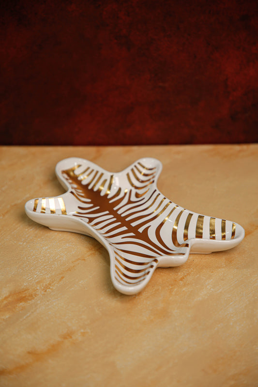 Gilded Zebra Jewelry Tray