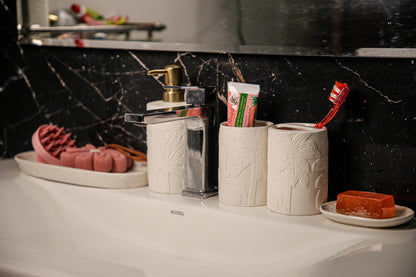 5 piece palm bathroom set