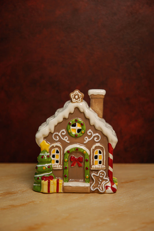 Ceramic decorative gingerbread house