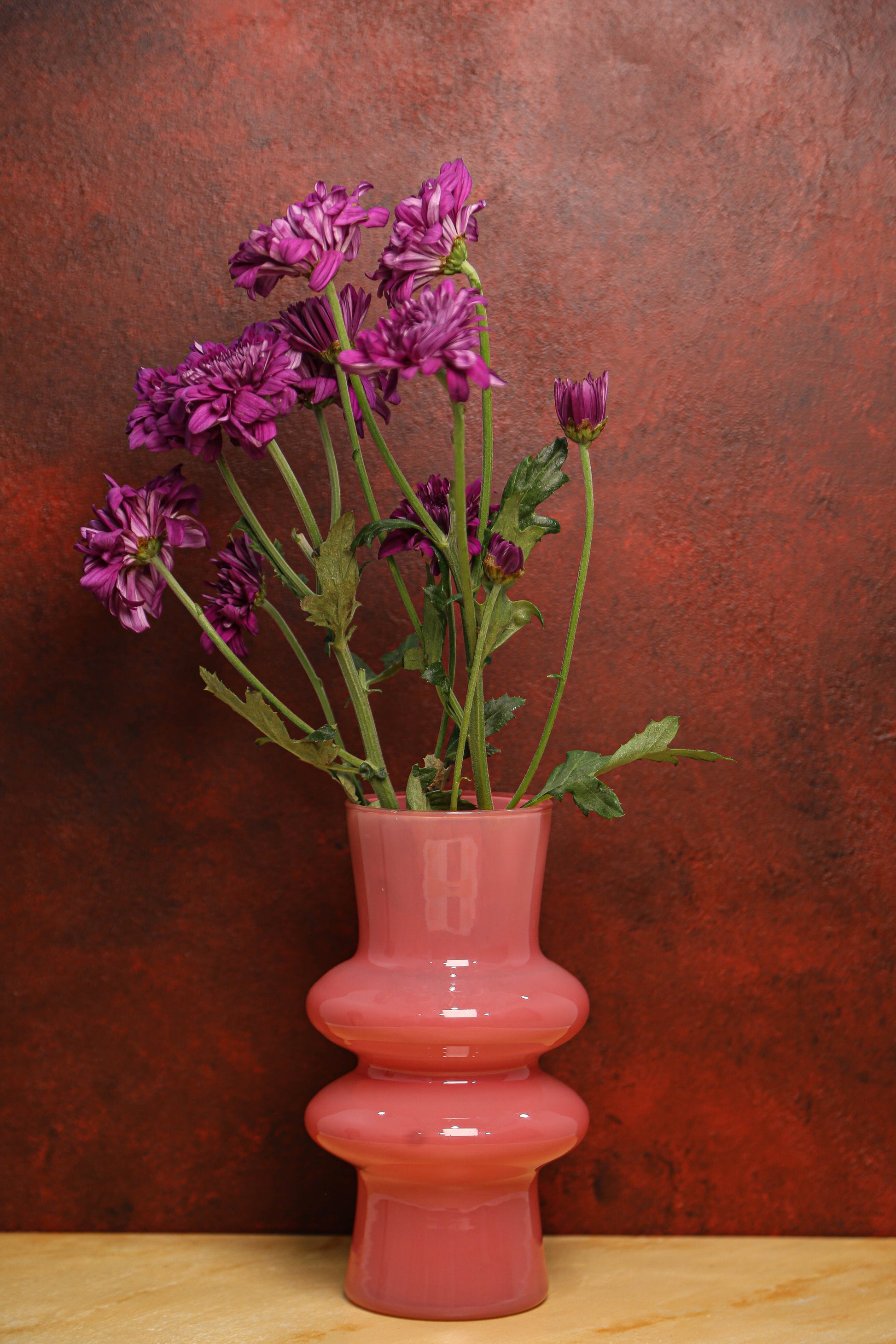 Rosé Cascade Glass Vase - Vervok Collective